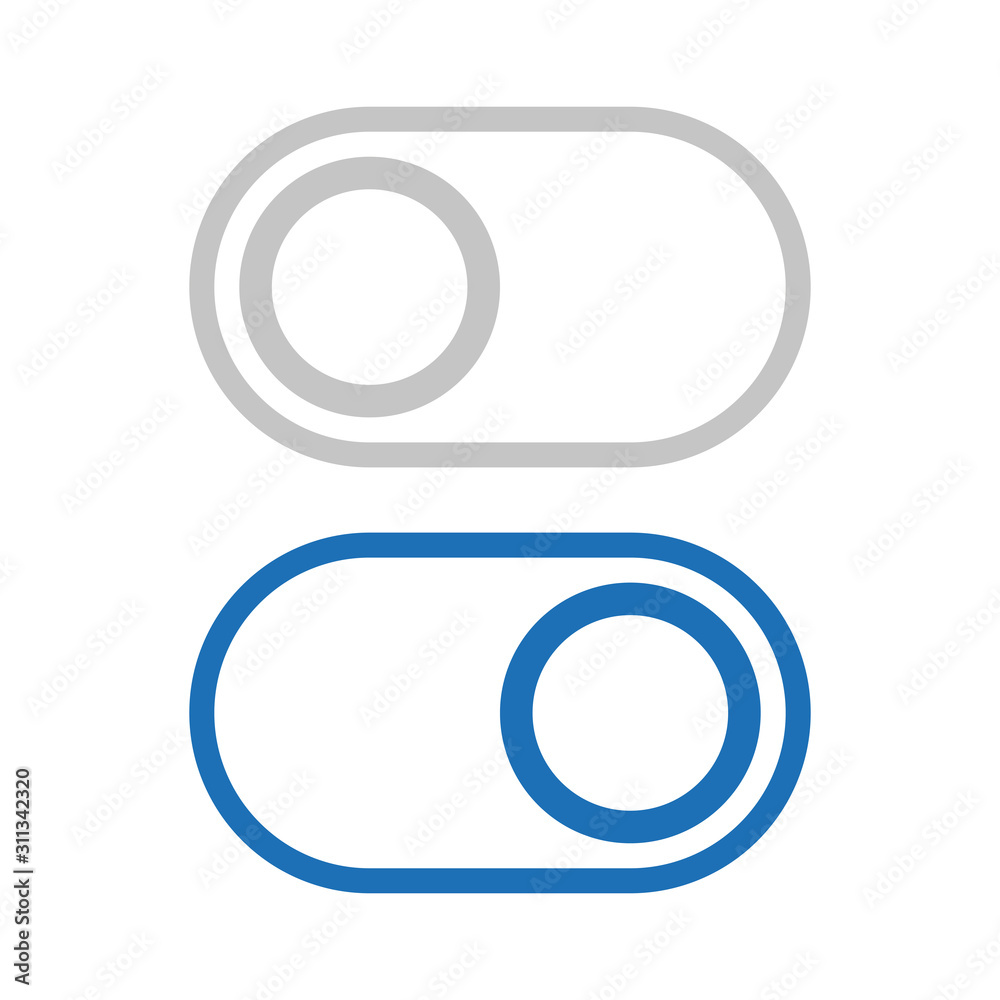 On off icon. Switch button. Vector illustration. On off icon. Switch button. Vector illustration.