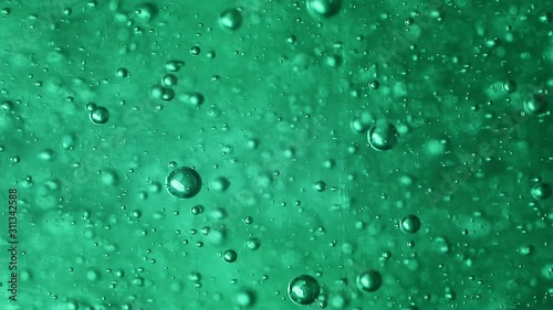 Wallpaper Mural Macro of a green gel and its bubbles. Jelly. Chemistry. Torontodigital.ca