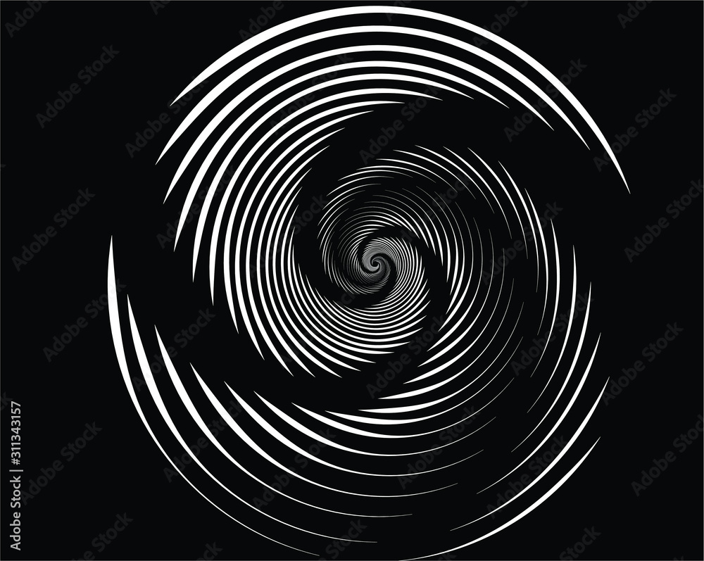 black and white illusive circle op art black and white illusive circle op art