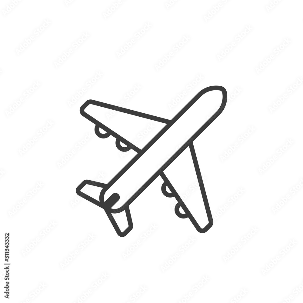 Airplane icon. Travel concept. Vector illustration. Airplane icon. Travel concept. Vector illustration.