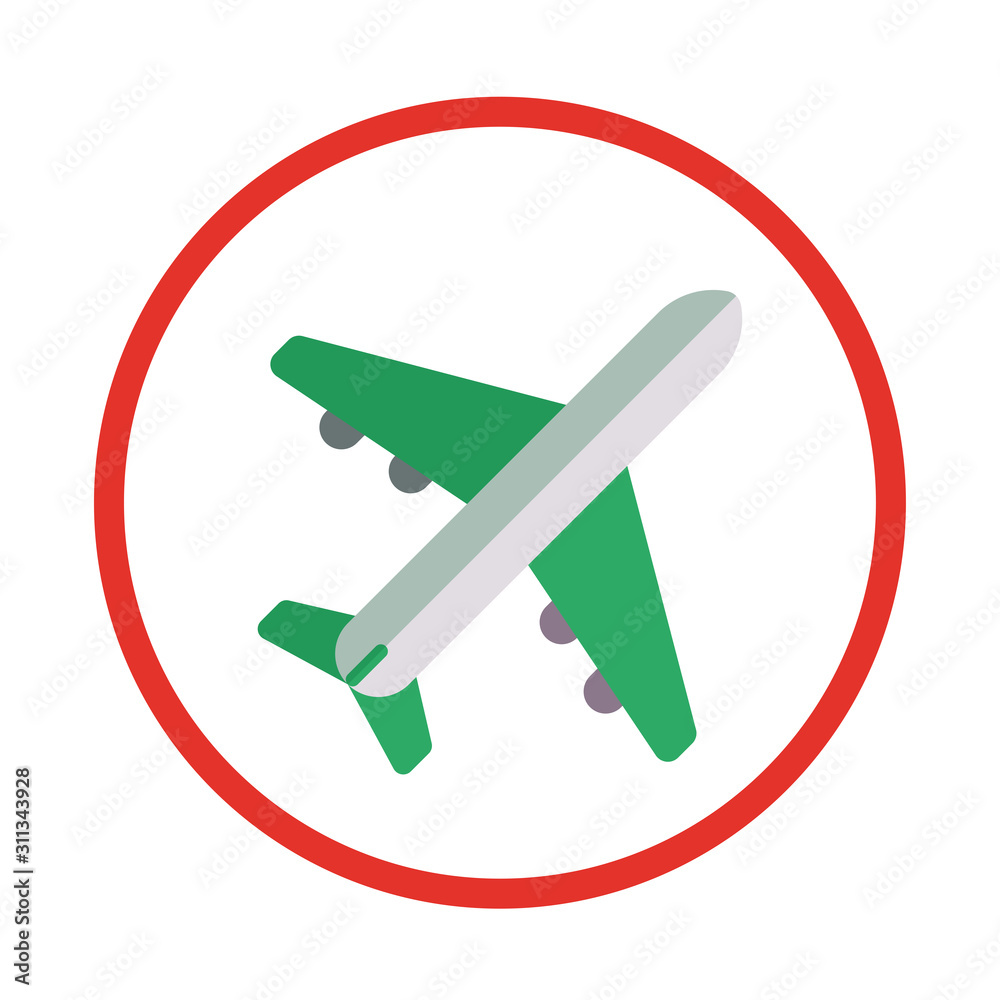 Obraz premium Airplane icon. Travel concept. Vector illustration.