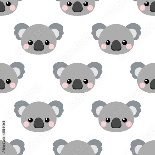 Fototapeta Cute koala face pattern