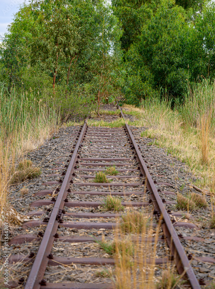Fototapeta premium Old railway going nowhere