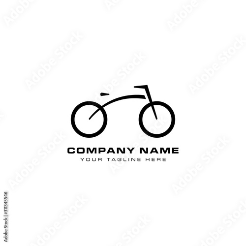 Bicycle logo design template, bike race logo design