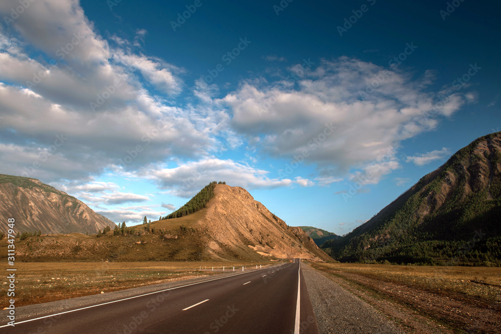 Mountain road in Altai