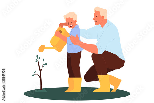 Father spend time with child