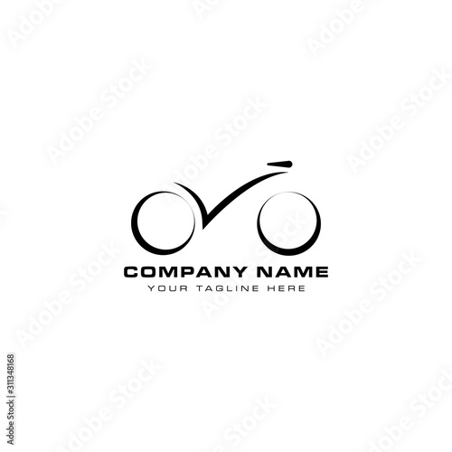 Bicycle logo design template, bike race logo design