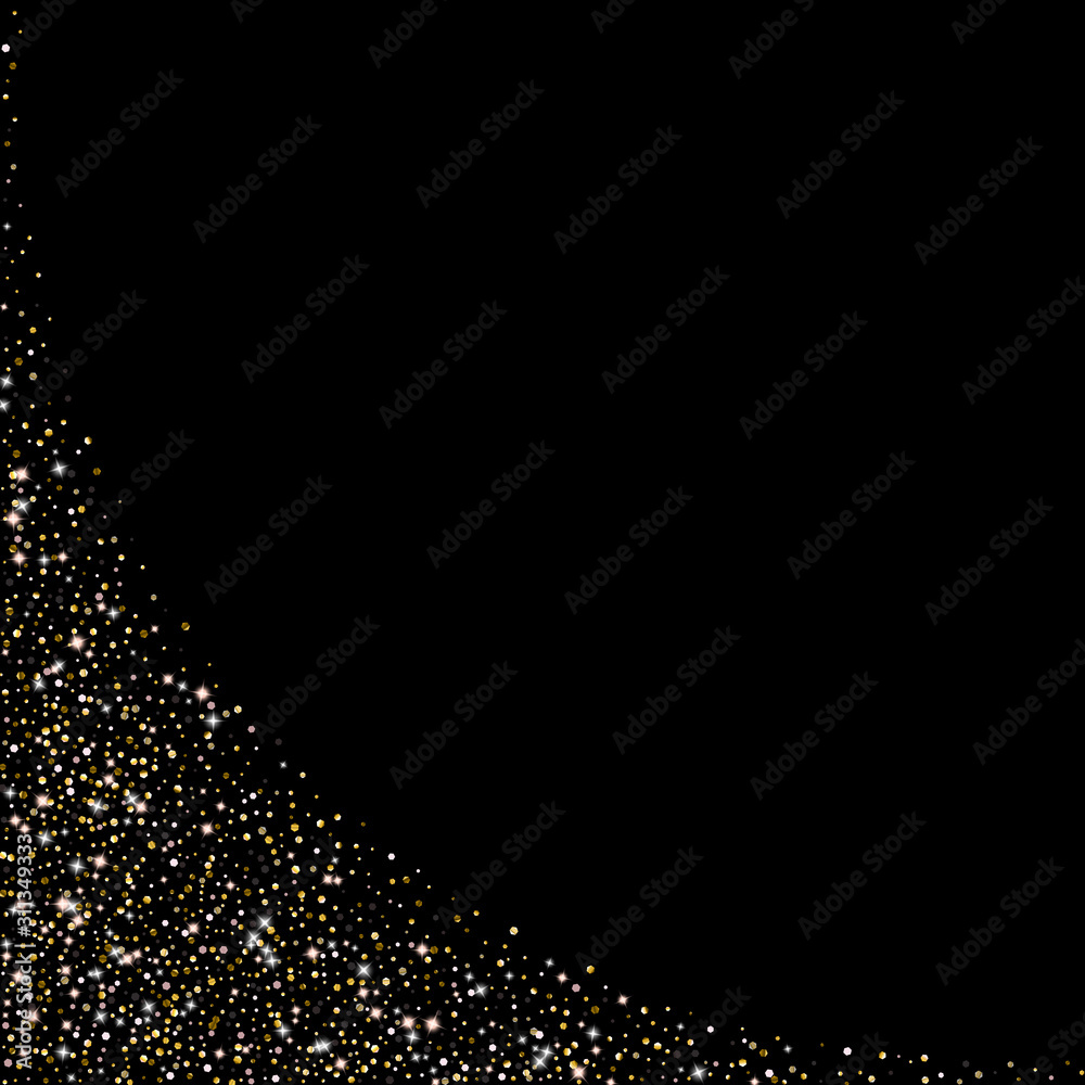 Gold Glitter Stars. Luxury Shiny Confetti. Gold Glitter Stars. Luxury Shiny Confetti.