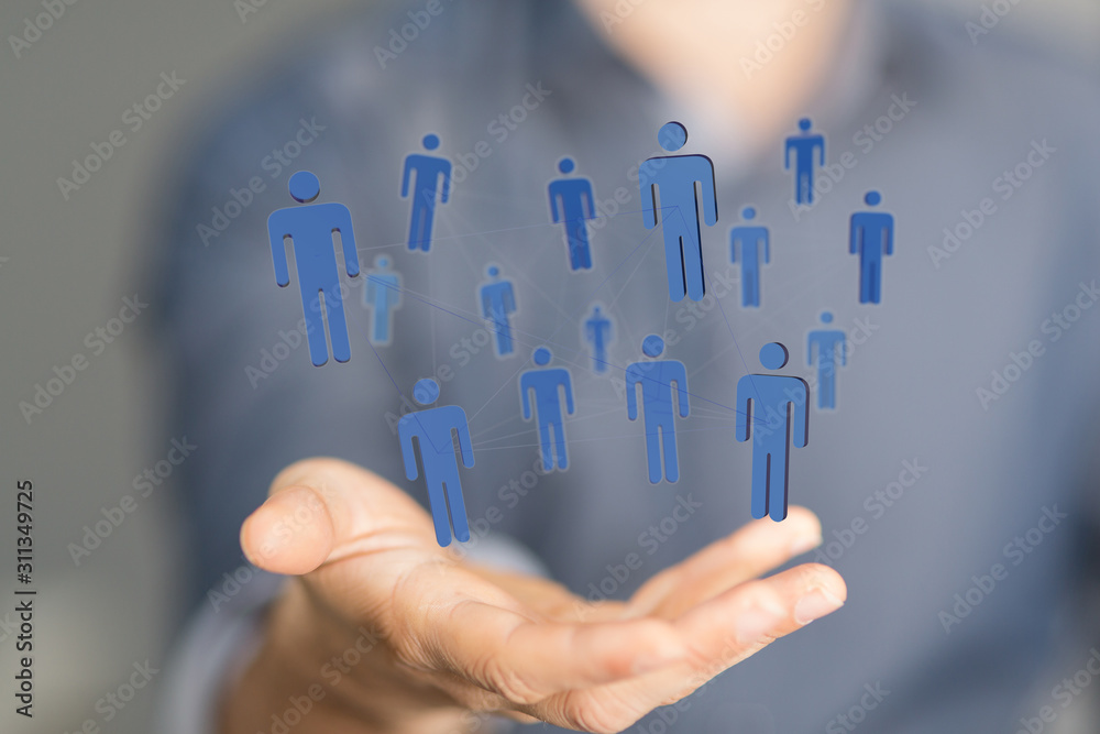 Social Networking illustration team group digital Social Networking illustration team group digital