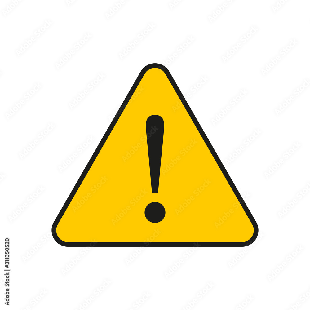 Alert sign icon. Warning and exclamation symbol. Vector illustration. Alert sign icon. Warning and exclamation symbol. Vector illustration.