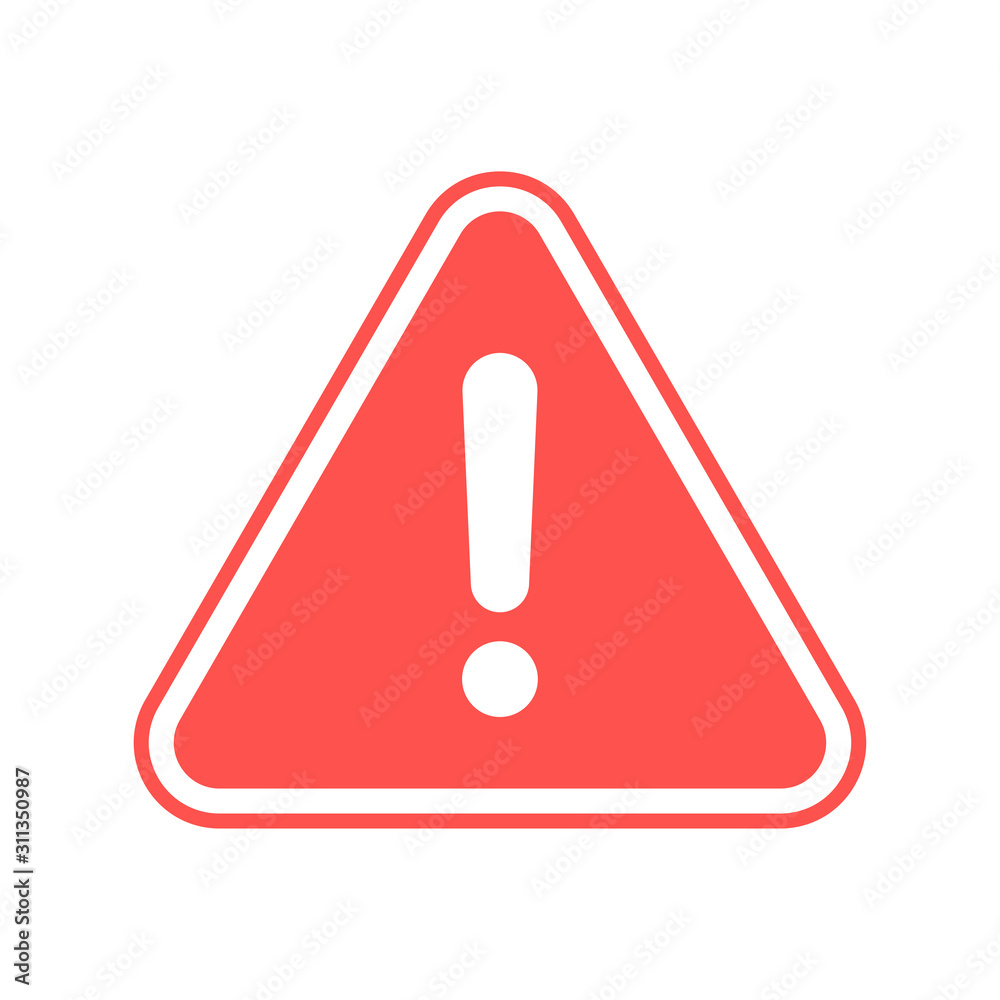 Alert sign icon. Warning and exclamation symbol. Vector illustration. Alert sign icon. Warning and exclamation symbol. Vector illustration.