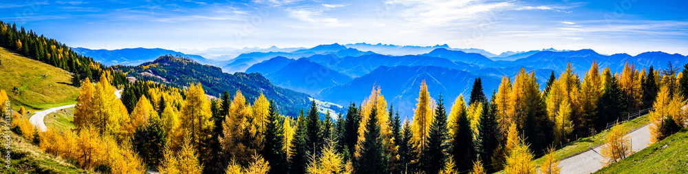 view from the goldeck mountain in austria