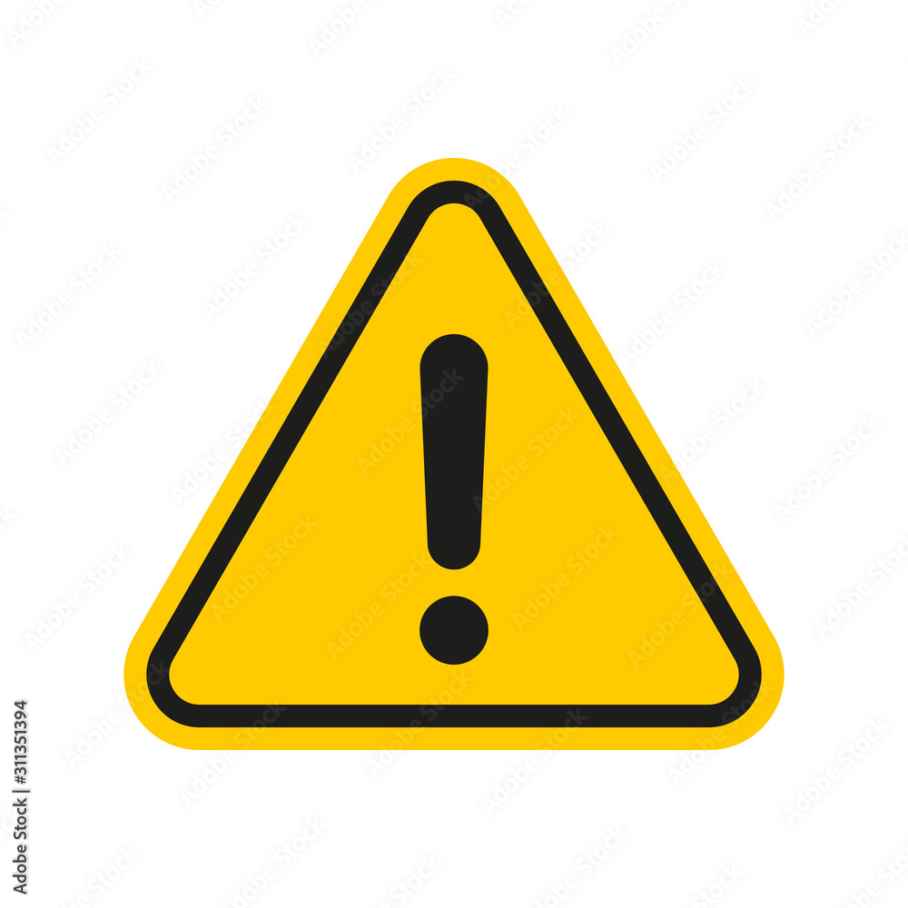 Alert sign icon. Warning and exclamation symbol. Vector illustration. Alert sign icon. Warning and exclamation symbol. Vector illustration.