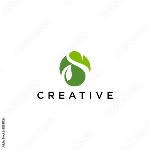 S letter logo simple premium