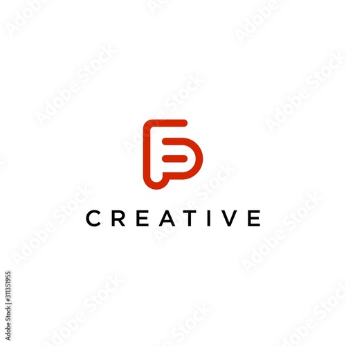 P logo creative premium