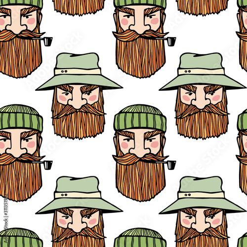 Fishermen heads pattern