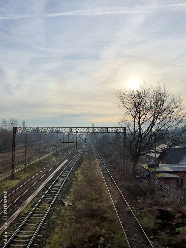 Fototapeta premium Puste tory kolejowe