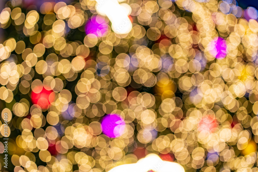 Defocused gold abstract christmas background