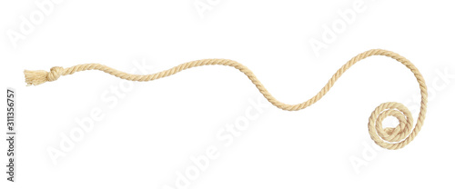 Waved beige rope