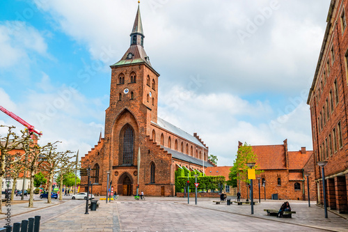 St. Canute's Cathedral in the center of Odense, Denmark photo