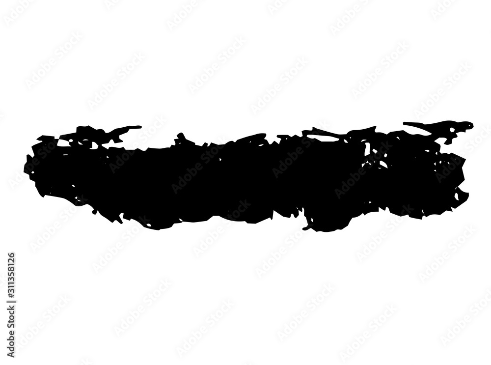 Fototapeta premium Abstract ink background. Black paint texture on white paper.