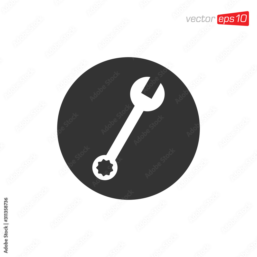 Tool Wrench Icon Design Vector Template Tool Wrench Icon Design Vector Template
