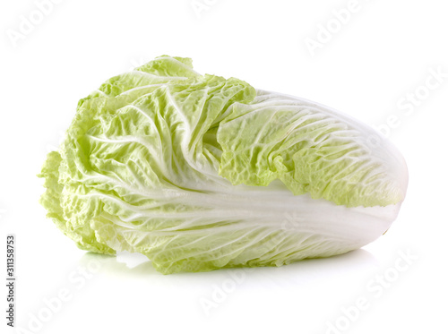 Chinese cabbage isolated on the white background.