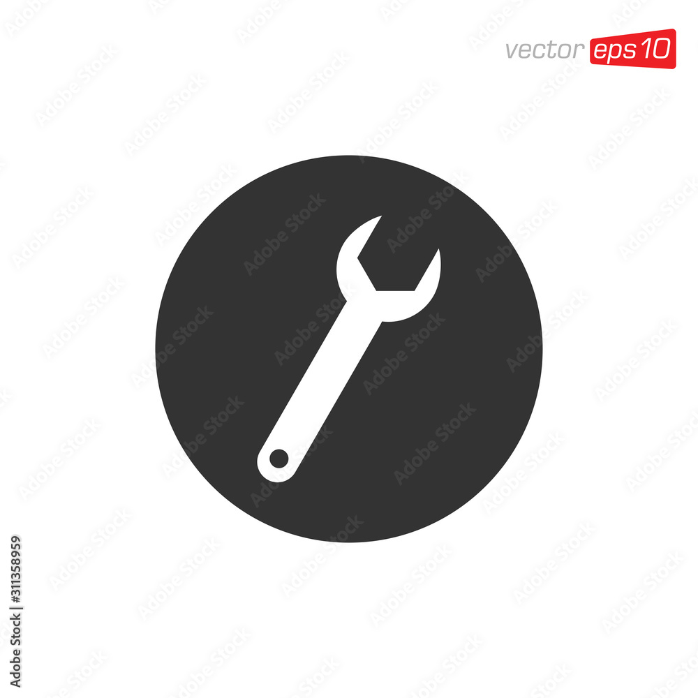 Tool Wrench Icon Design Vector Template Tool Wrench Icon Design Vector Template