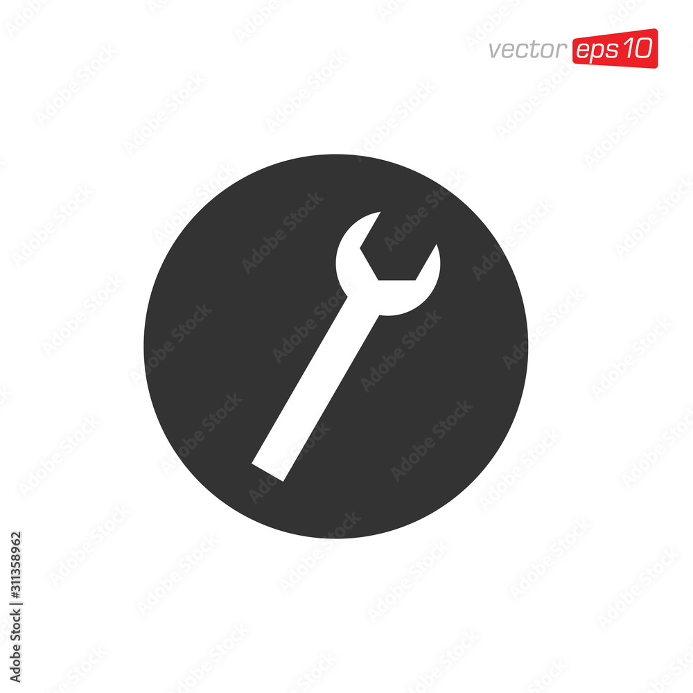 Tool Wrench Icon Design Vector Template Tool Wrench Icon Design Vector Template