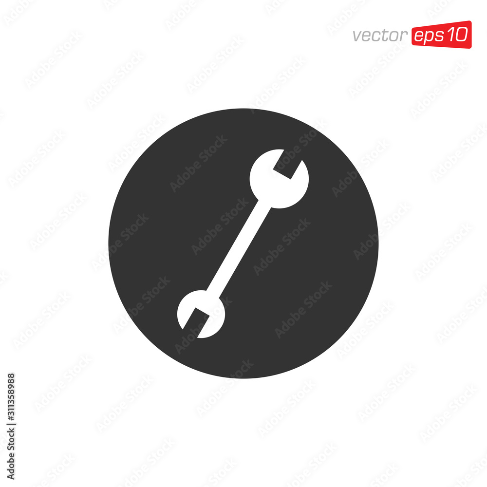 Tool Wrench Icon Design Vector Template Tool Wrench Icon Design Vector Template