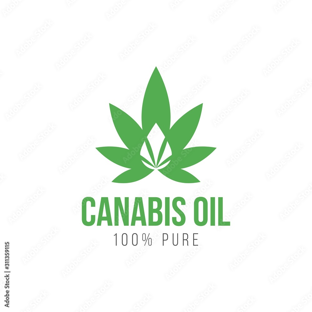 canabis CBD oil logo design