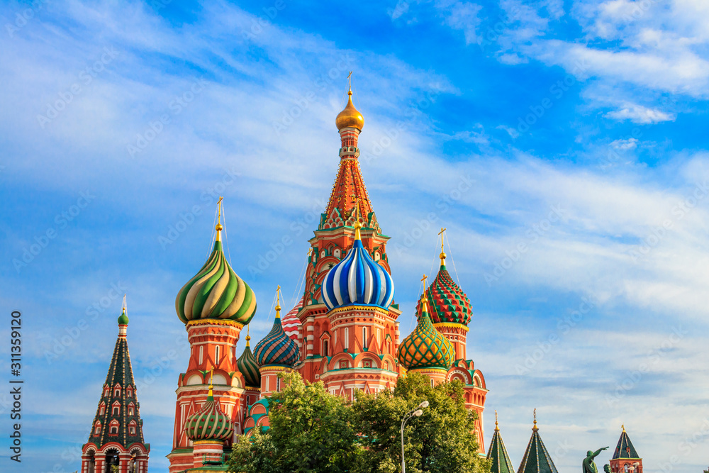 St. Basil's Cathedral on Red Square in Moscow, Russia St. Basil's Cathedral on Red Square in Moscow, Russia