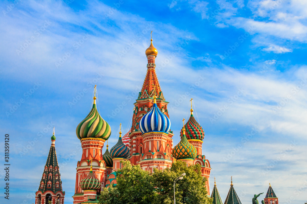 St. Basil's Cathedral on Red Square in Moscow, Russia