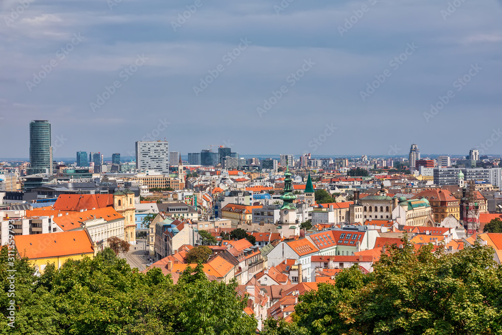 Panoramic view of the city of Bratislava. Bratislava is a capital of Slovakia