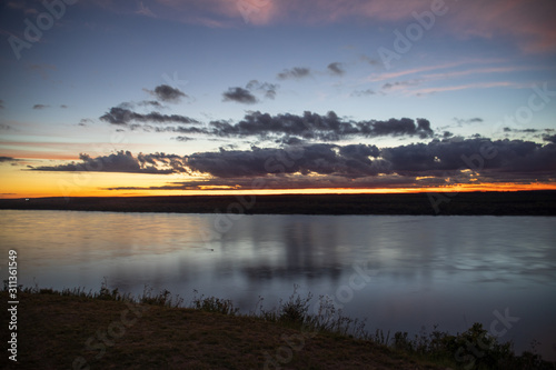 Coucher de soleil sur le fleuve Uruguay