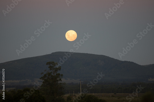Paysage d'Uruguay au clair de lune