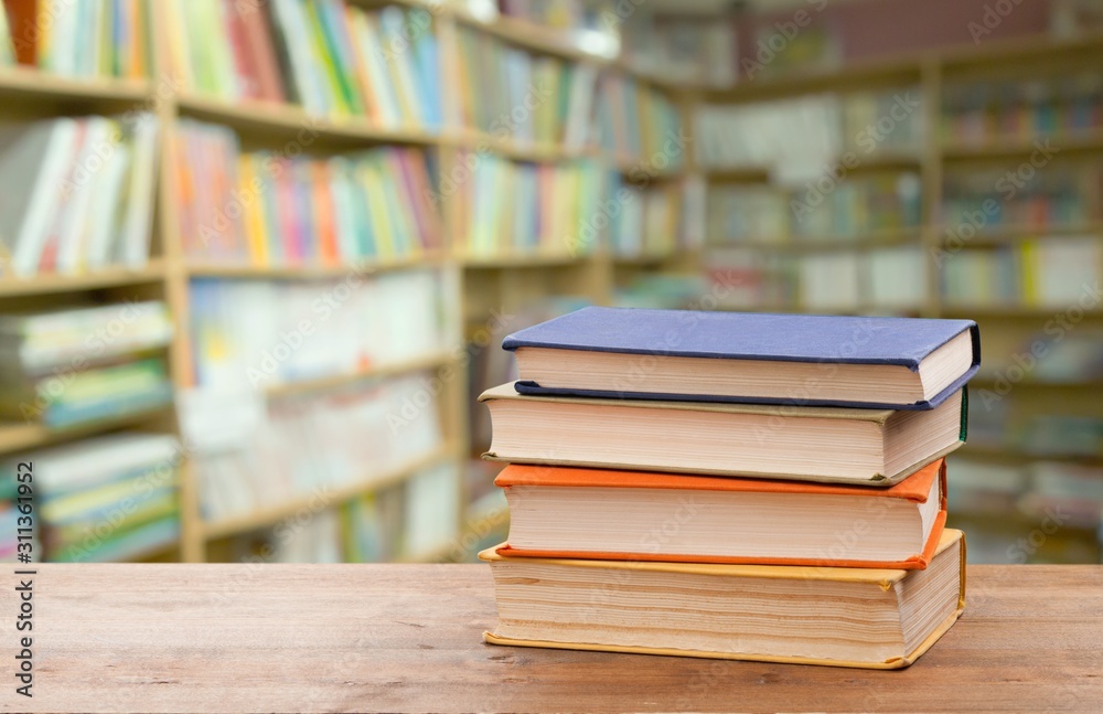 Stack of school books, education and learning concept Stack of school books, education and learning concept