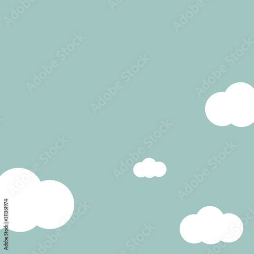 Sky background, clouds vector illustration