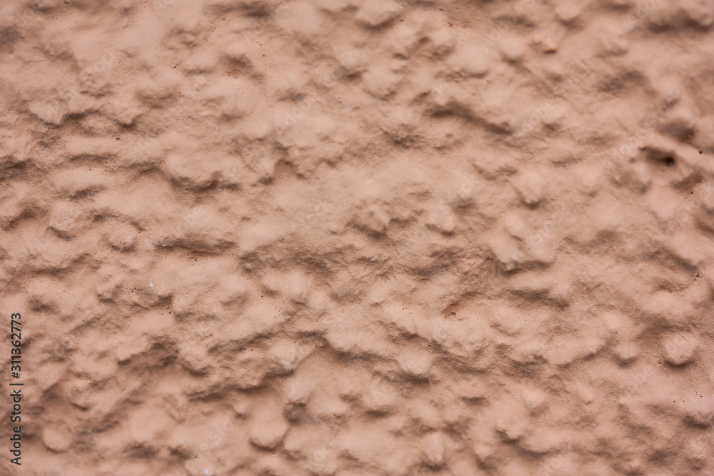 Brauner Hausputz, Hintergrund, Close-up Brauner Hausputz, Hintergrund, Close-up