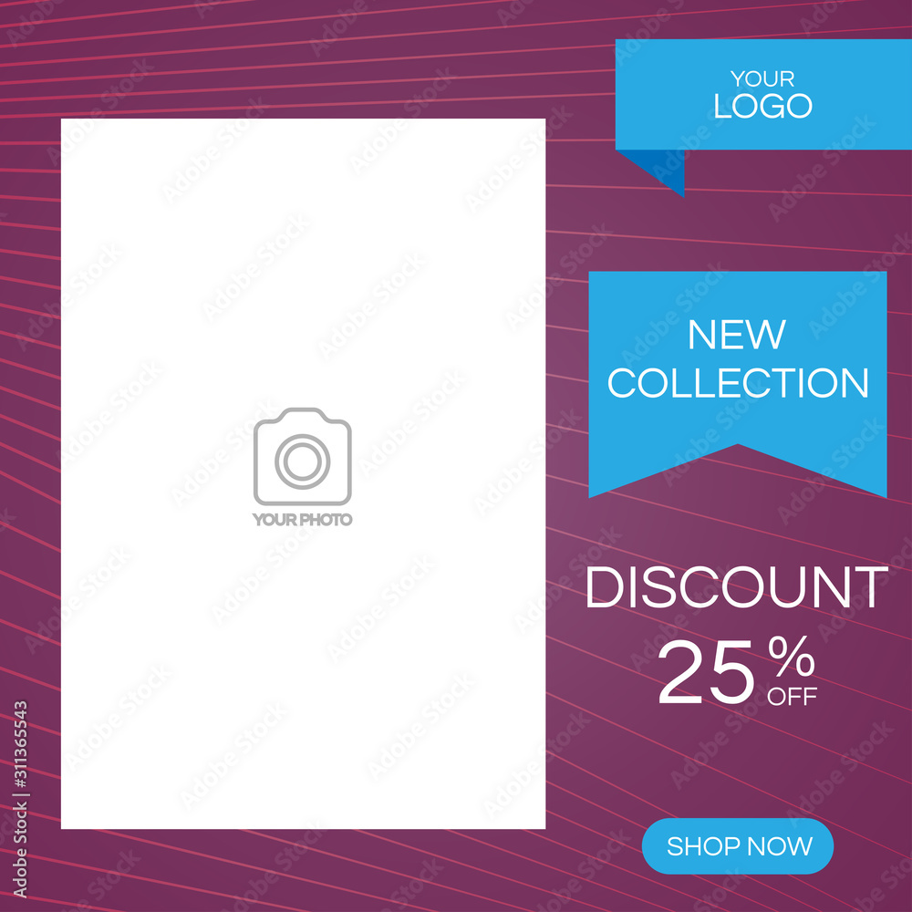 Fototapeta premium social media post design template