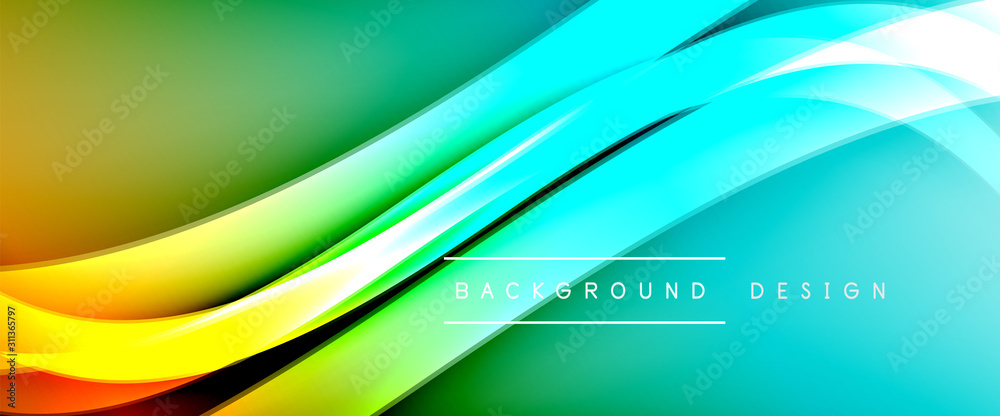 Dynamic trendy fluid color gradient abstract background with flowing wave lines. Vector Illustration Dynamic trendy fluid color gradient abstract background with flowing wave lines. Vector Illustration