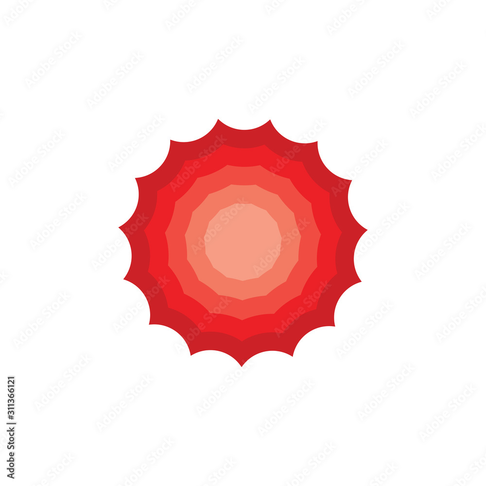 gradient sun beam heat abstract logo vector gradient sun beam heat abstract logo vector