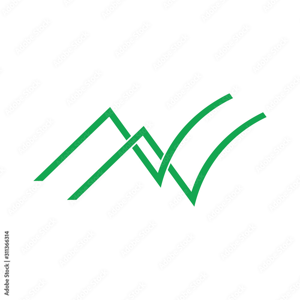 abstract mountain green grass symbol logo vector abstract mountain green grass symbol logo vector