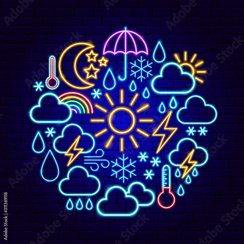 Weather Neon Concept