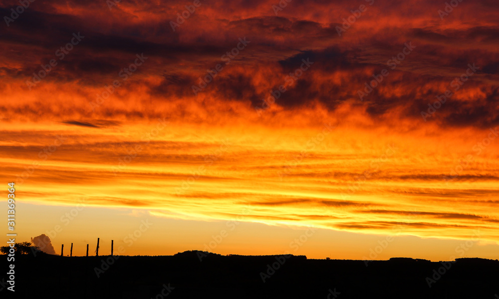 Beautiful sunset in the late afternoon