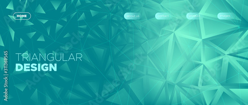 Polygonal Landing Page. Gradient Geometric 