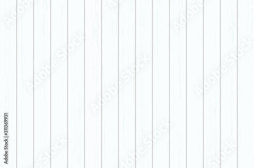 White wood plank texture vector background.