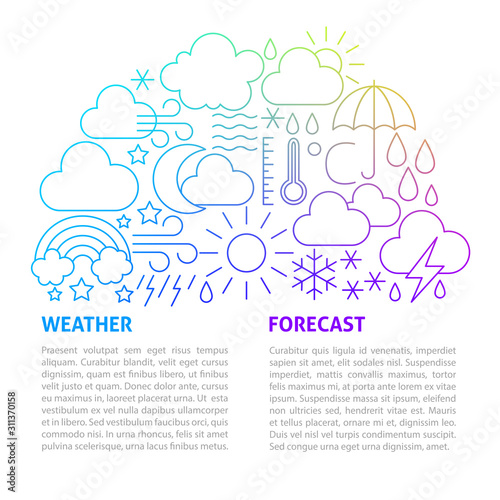Weather Forecast Line Template