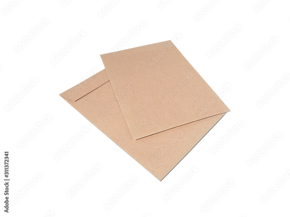 Brown envelope isolated on white background Brown envelope isolated on white background