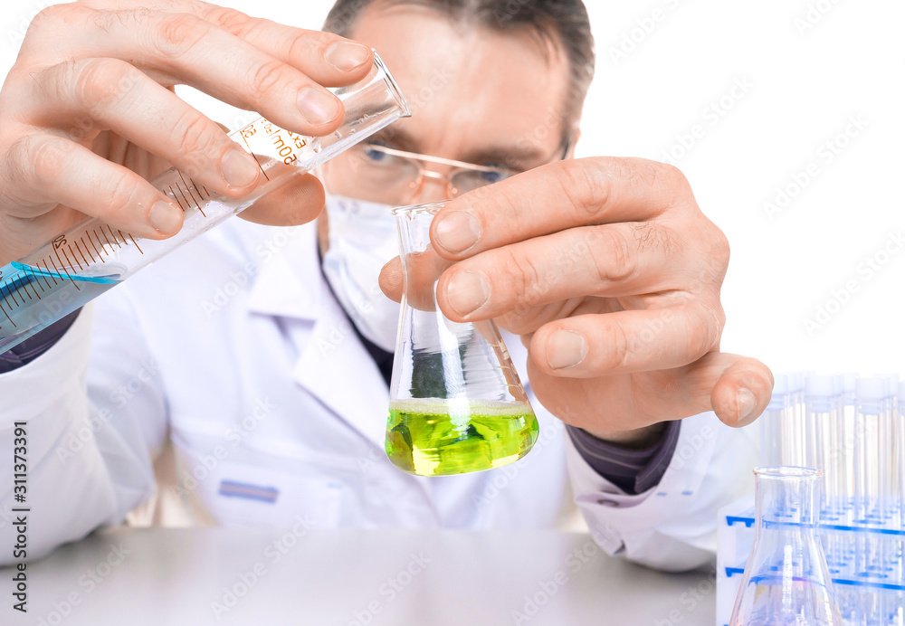 Close up photo of a biochemistry researcher.